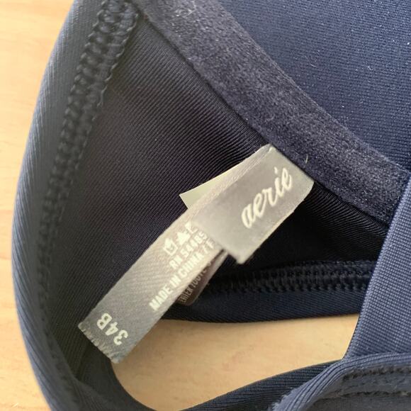 Aerie Navy Cup Cross Back Bikini Top SIZE 34B - Picture 5 of 7